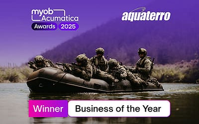 Aquaterro awarded Business of the Year 2025 by MYOB