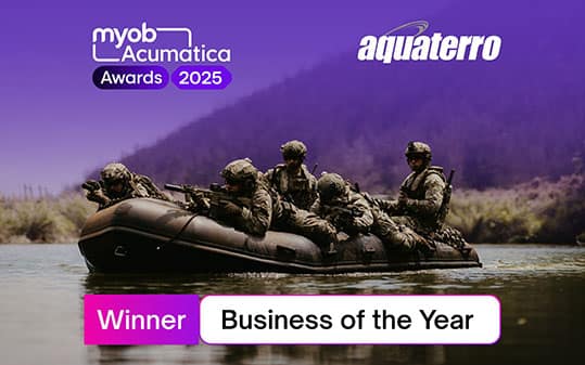 Aquaterro awarded Business of the Year 2025 by MYOB